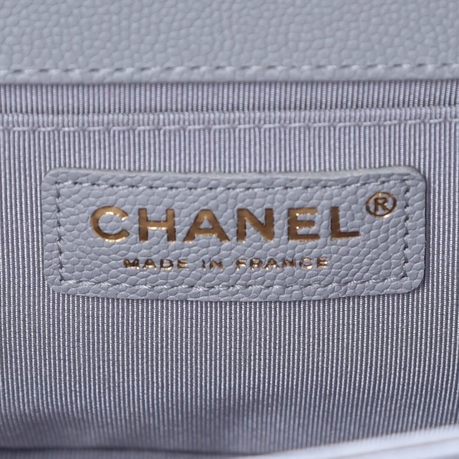 Chanel Caviar Quilted Medium Boy Flap Grey 8 of 10