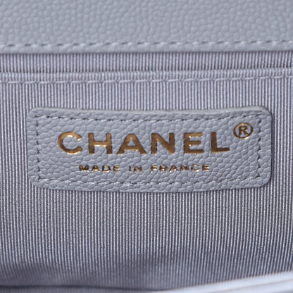 Chanel Caviar Quilted Medium Boy Flap Grey 8 of 10