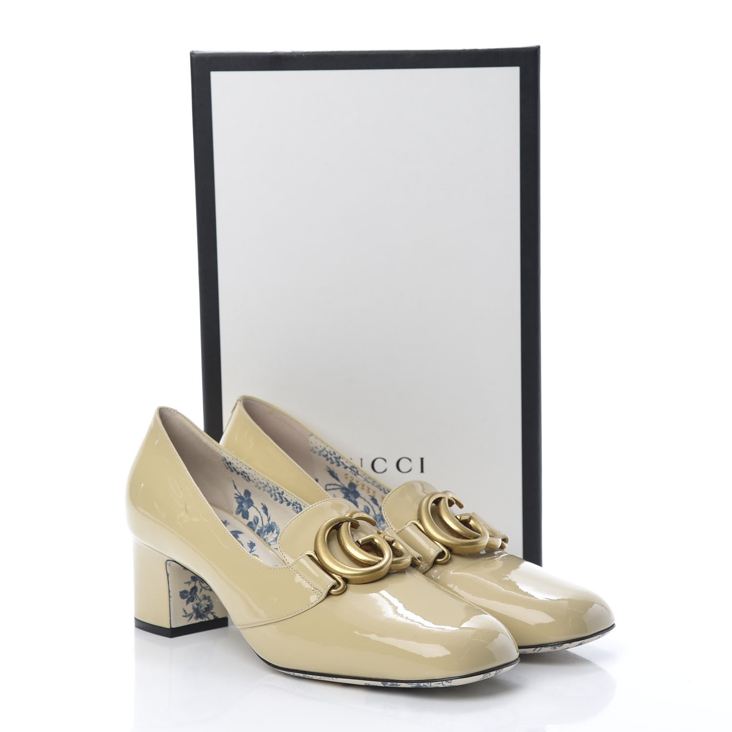 Gucci Vernice GG Victoire 55mm Loafer Pumps 39.5 Sand Storm 12 of 12