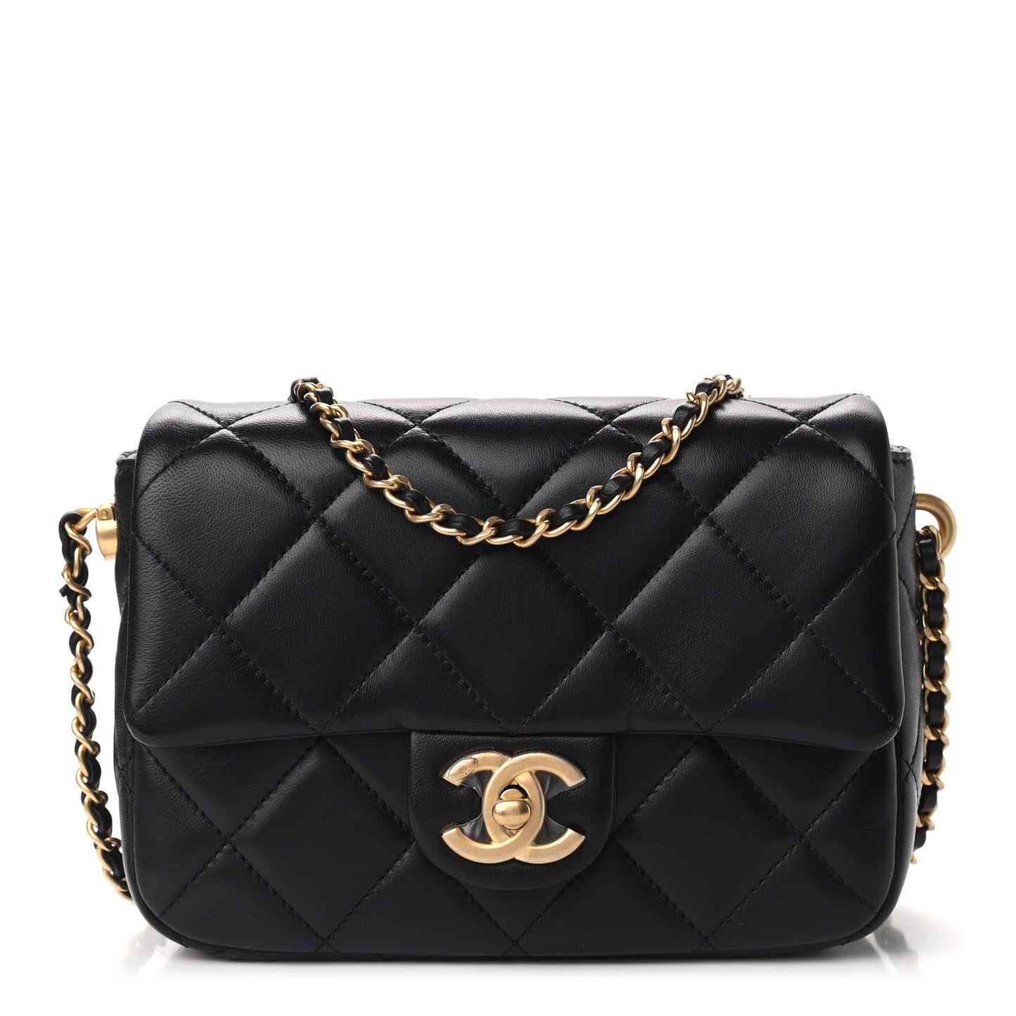Lambskin Quilted Mini My Perfect Flap Black
