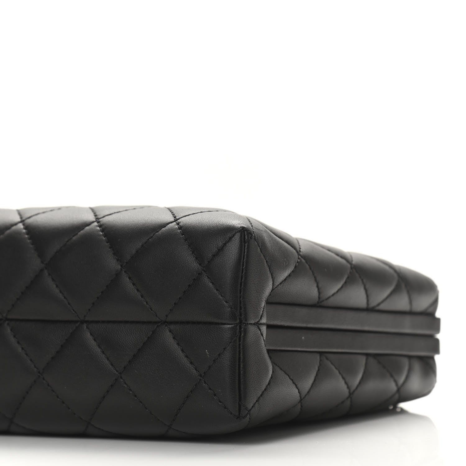 Chanel Lambskin Quilted Kisslock Minaudiere Black 11 of 11