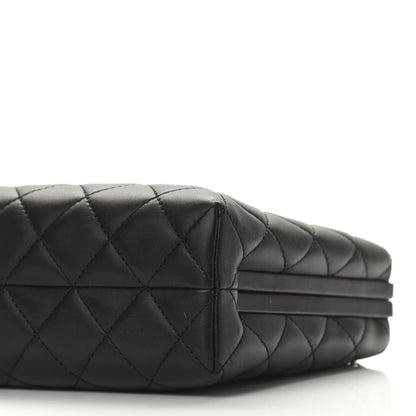 Chanel Lambskin Quilted Kisslock Minaudiere Black 11 of 11
