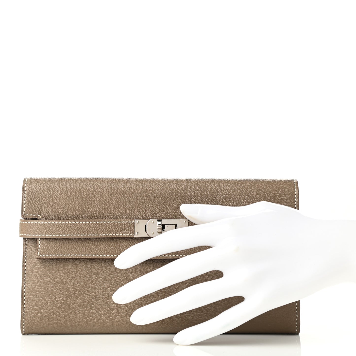 Chevre Mysore Kelly Longue Wallet Etoupe