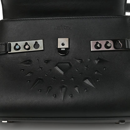 Delvaux Calfskin Embossed Mini Tempete Satchel Black 11 of 11
