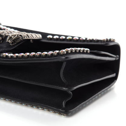 Gucci Suede Crystal Small Dionysus Shoulder Bag Black 7 of 12