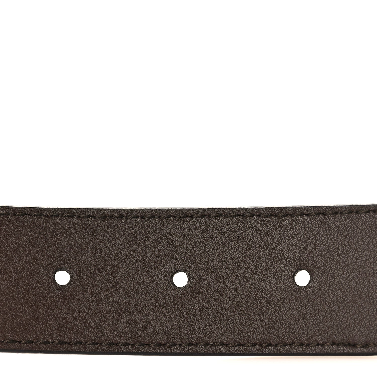 Gucci GG Supreme Monogram Matte Plutone Calfskin Double G 30mm Belt 115 46 Beige Ebony Black 4 of 5