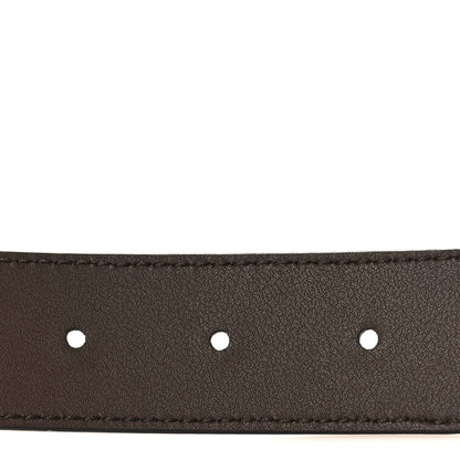 Gucci GG Supreme Monogram Matte Plutone Calfskin Double G 30mm Belt 115 46 Beige Ebony Black 4 of 5