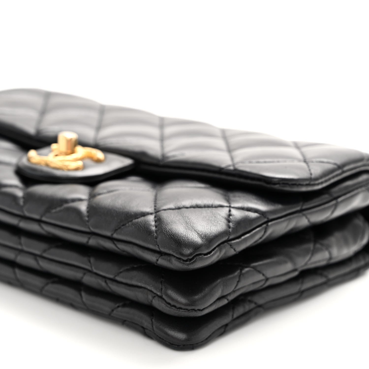 Chanel Lambskin Quilted Small Pillow Crush Flap Black 9 of 10