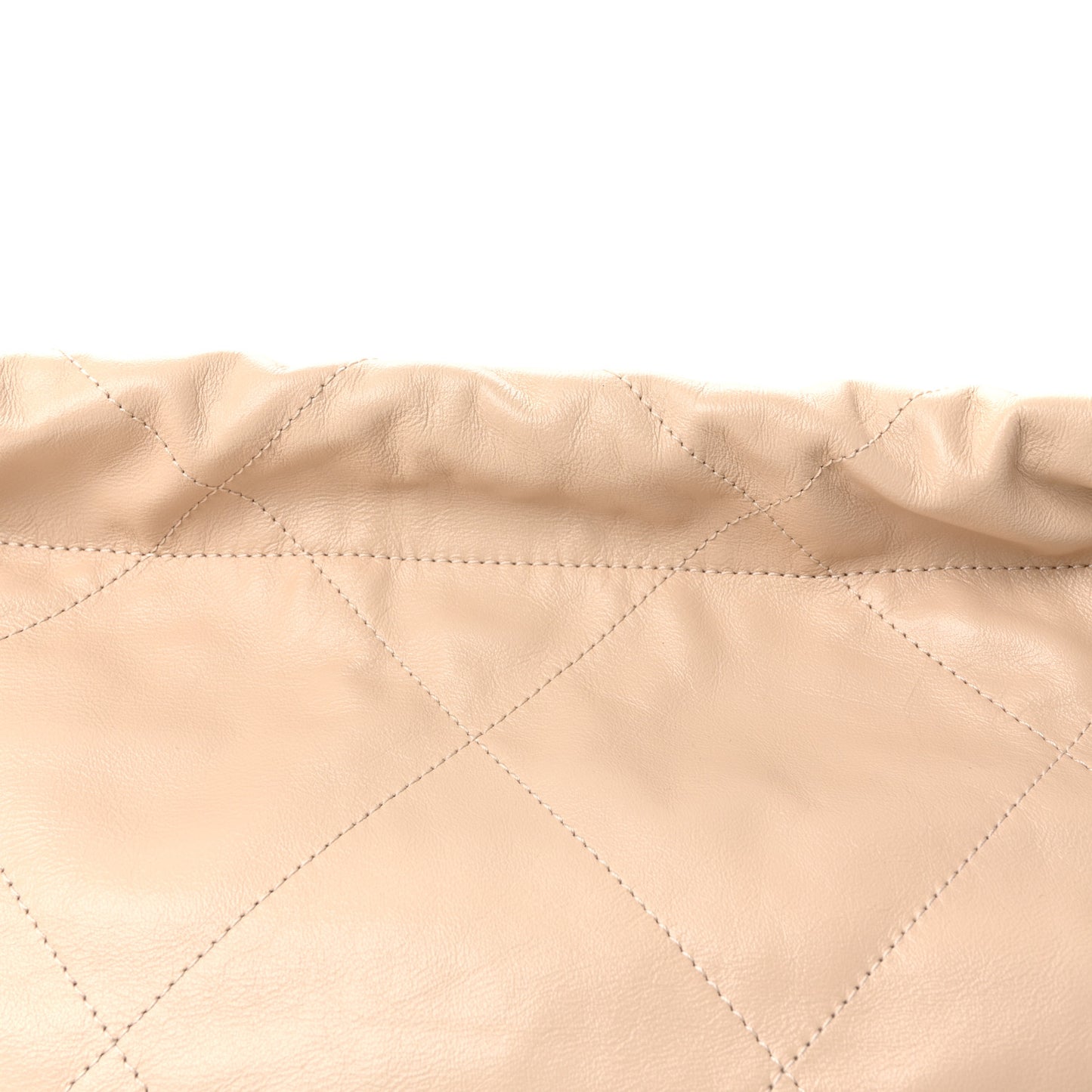 Shiny Calfskin Quilted Small Chanel 22 Ecru