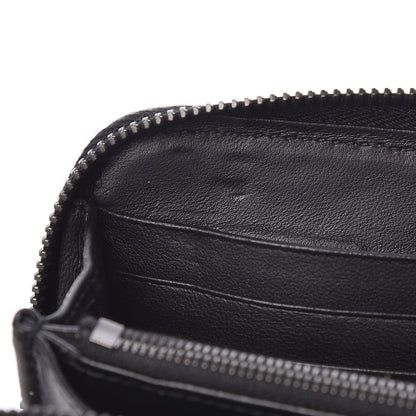 Bottega Veneta Nappa Intrecciato Gradient Spotted Zip Around Wallet Black Gray 9 of 13