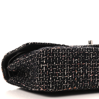 Chanel Tweed Quilted Medium Double Flap Black 9 of 10