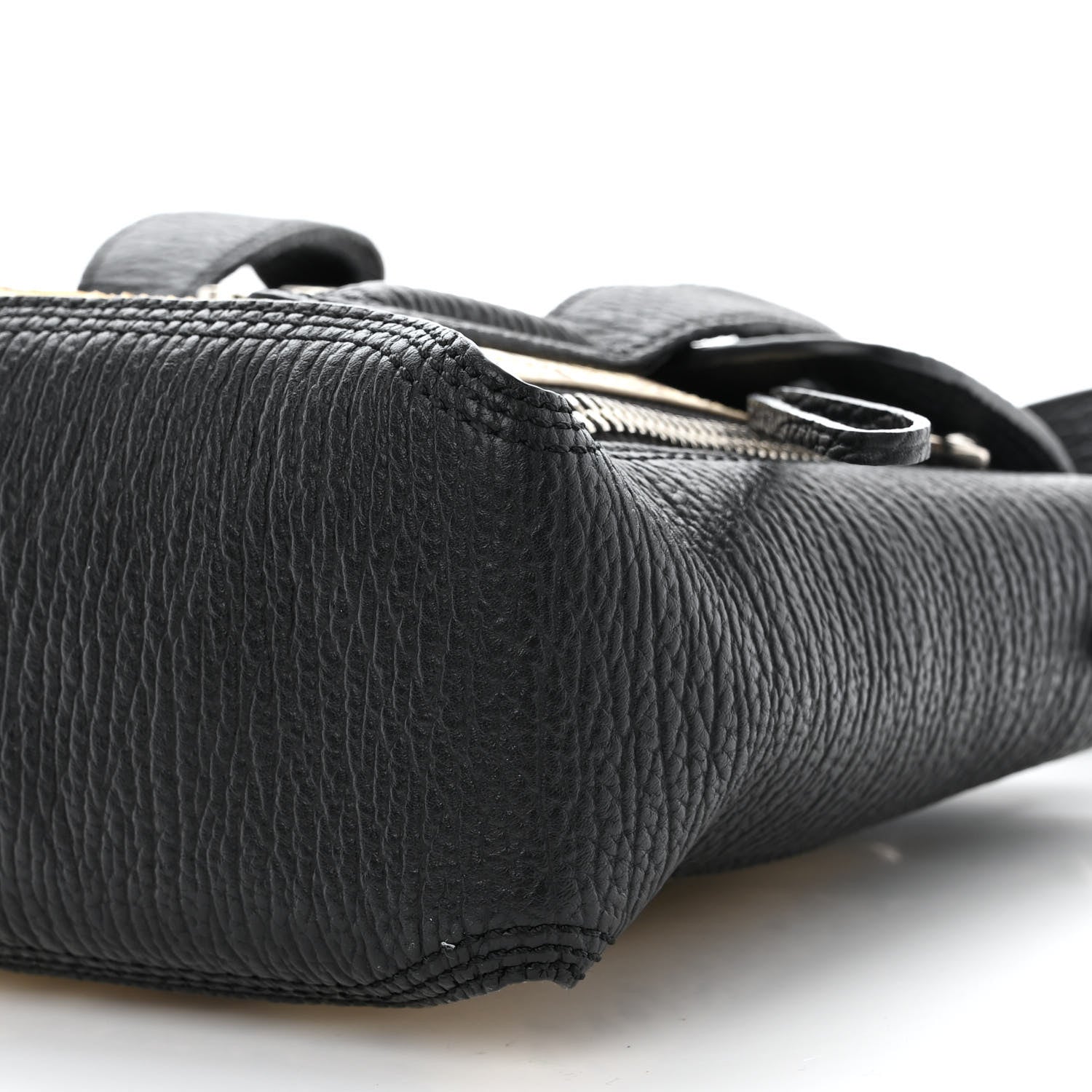 3.1 Phillip Lim Textured Calfskin Elaphe Snakeskin Mini Pashli Satchel Natural Black 10 of 10