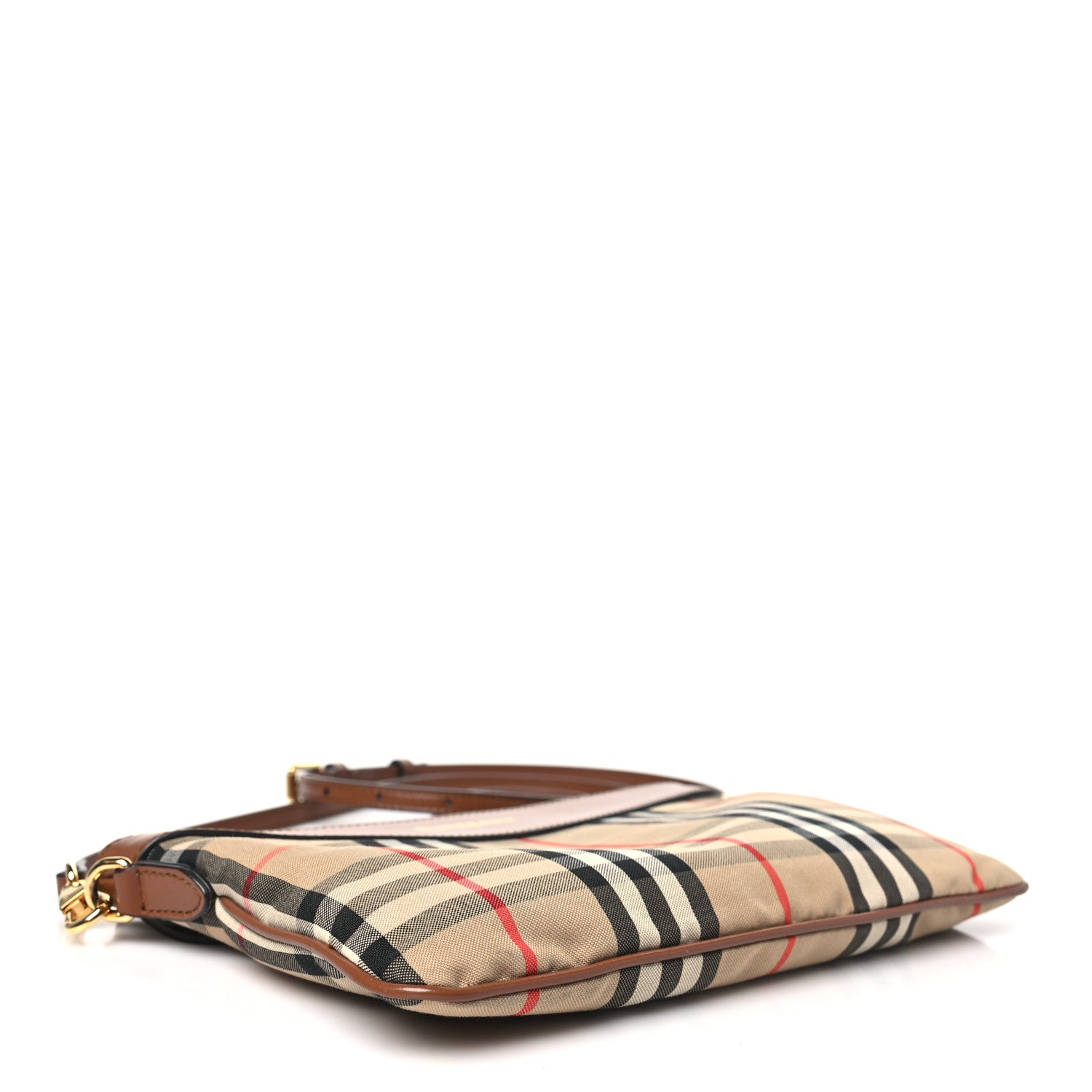 Burberry Horseferry Check Peyton Crossbody Clutch Bag Brown 4 of 9