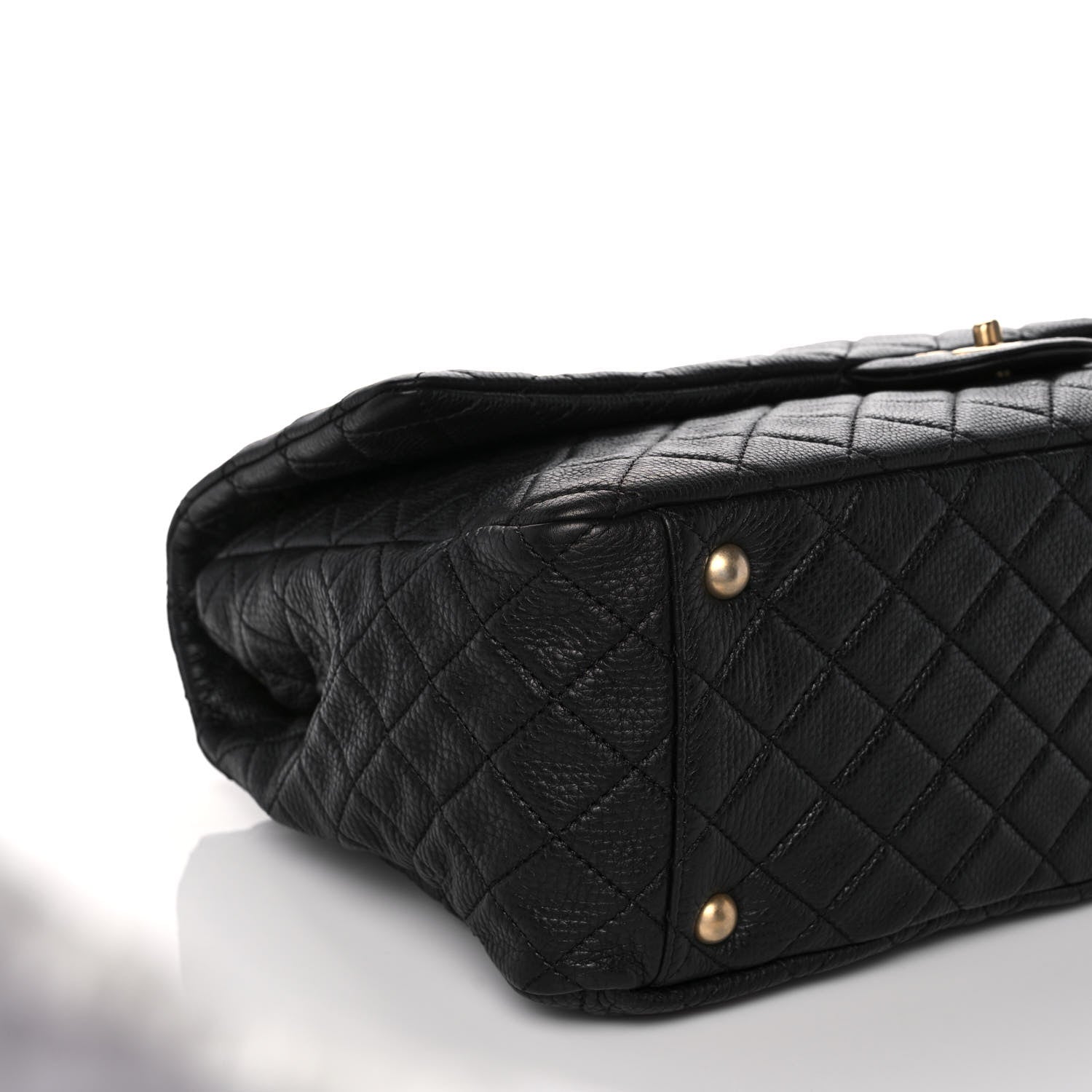 Chanel Calfskin Quilted XXL Travel Flap Bag Black 9 of 12