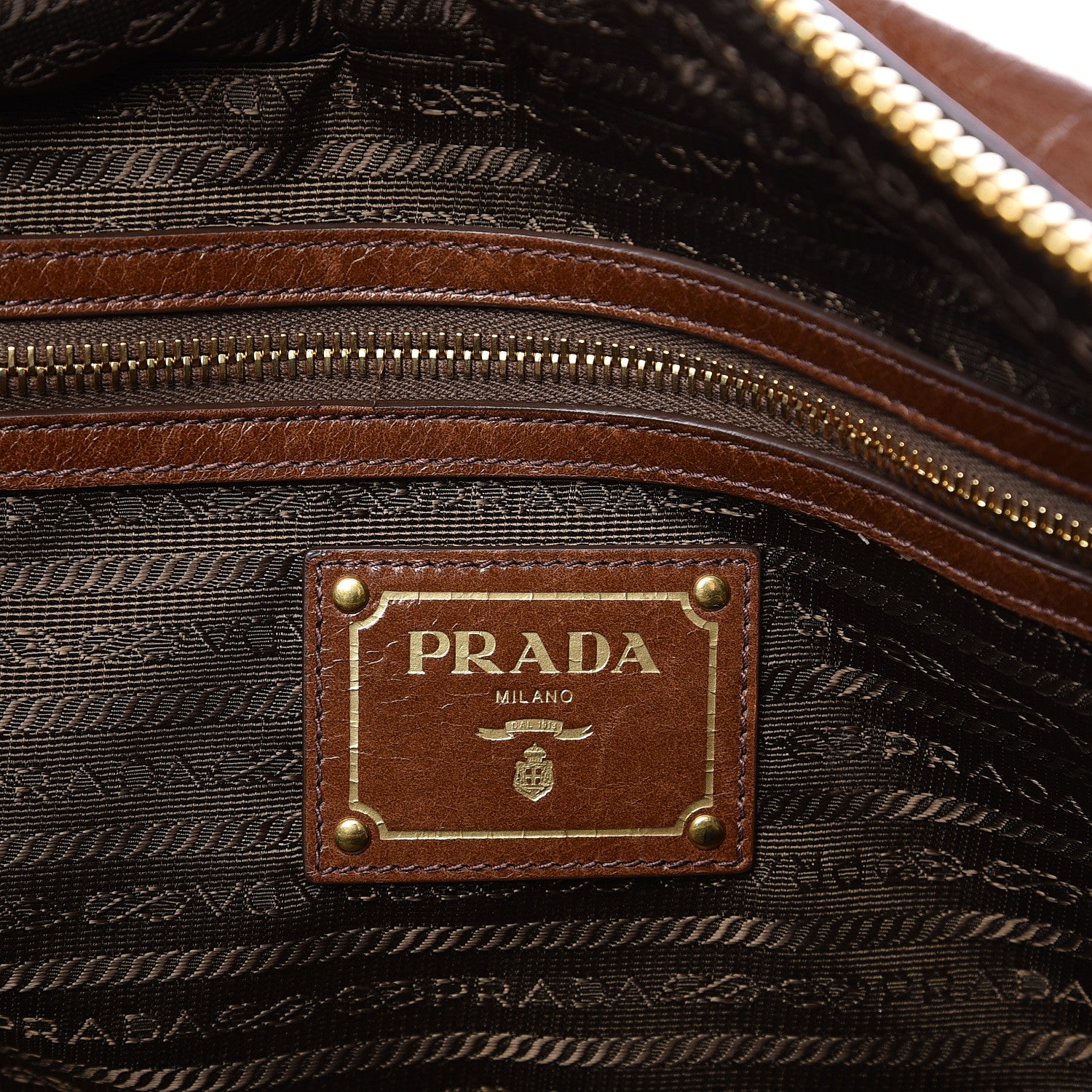 Prada Vitello Shine Boston Bag Palissandro 7 of 15
