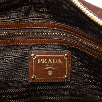 Prada Vitello Shine Boston Bag Palissandro 7 of 15