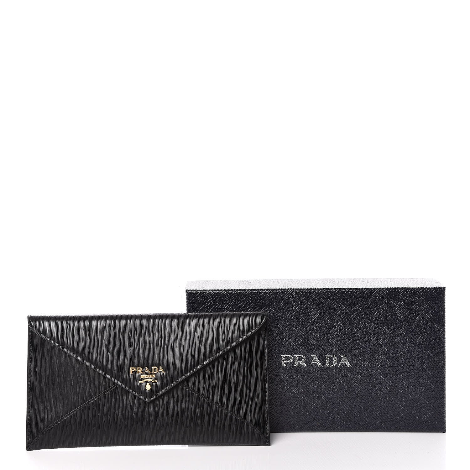 Prada Vitello Move Envelope Wallet Black 9 of 9
