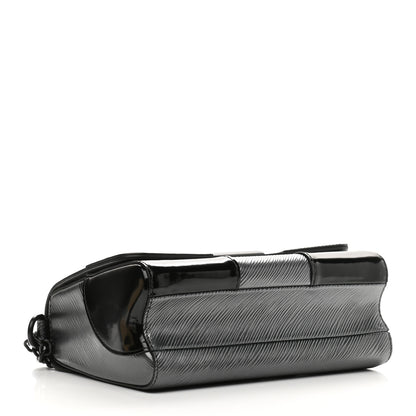 Louis Vuitton Epi Patent Twist Shoulder Bag MM Anthracite Nacre 5 of 9