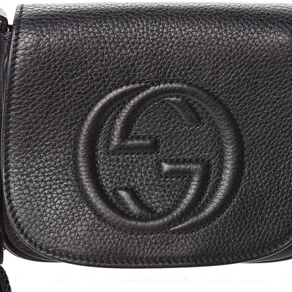 Gucci Pebbled Calfskin Small Soho Flap Crossbody Black 10 of 10