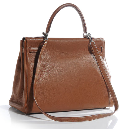 Hermes Taurillon Clemence Kelly Retourne 35 Gold 3 of 12