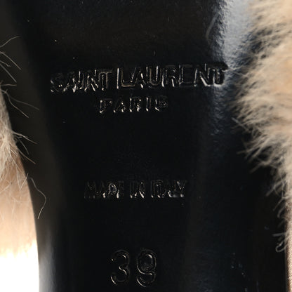 Saint Laurent Faux Fur La 16 Mule Sandals 39 Light Beige 8 of 9