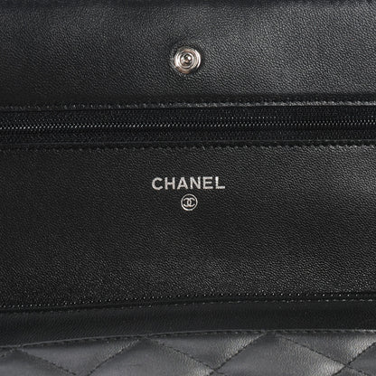 Chanel Lambskin Quilted Wallet On Chain WOC Black 7 of 10
