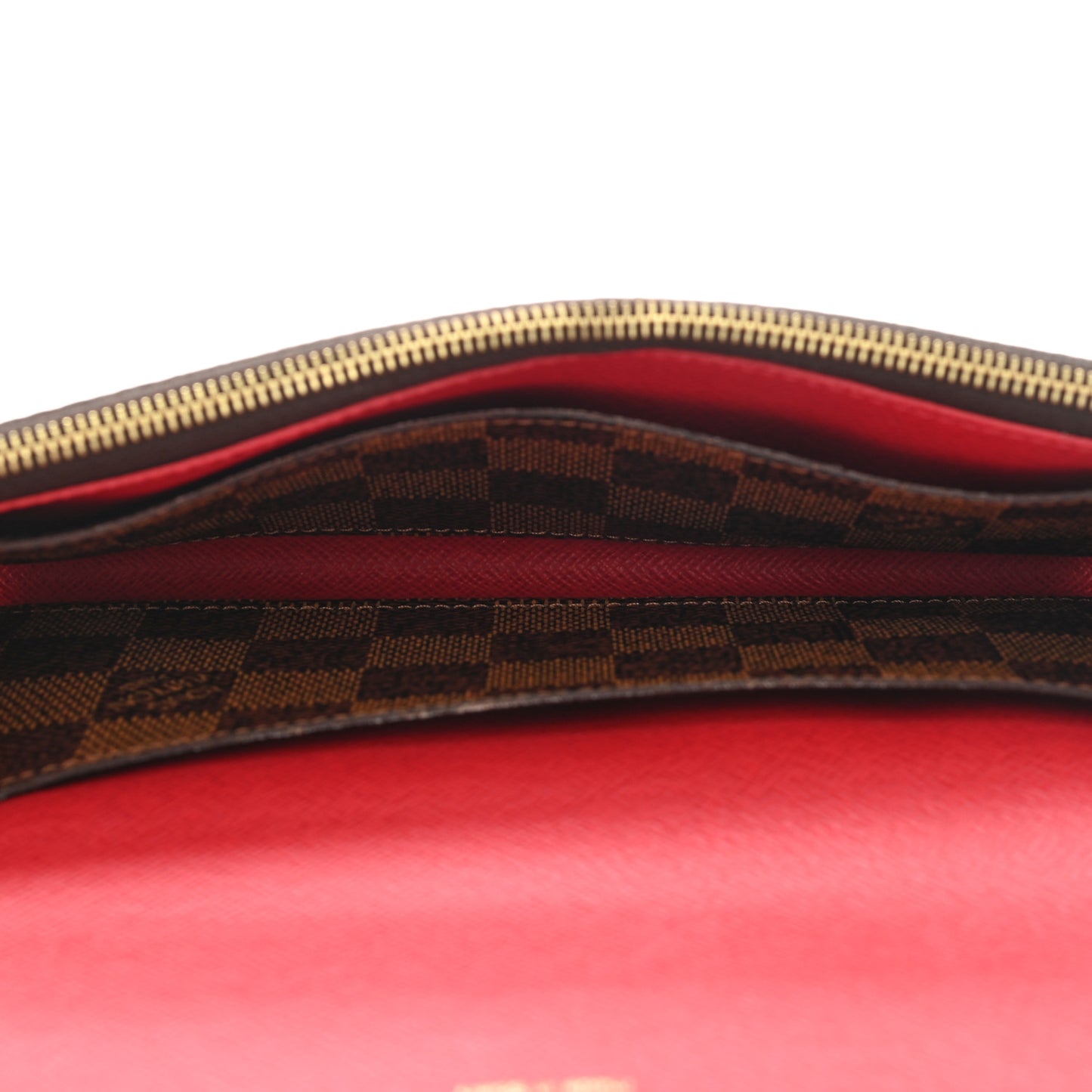 Damier Ebene Emilie Wallet Red