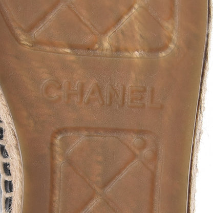 Chanel Lambskin CC Espadrilles 36 Black 6 of 8