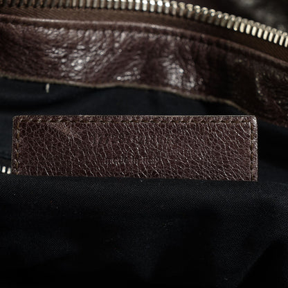 Balenciaga Agneau Giant 21 Silver Hardware Weekender Noix 7 of 9