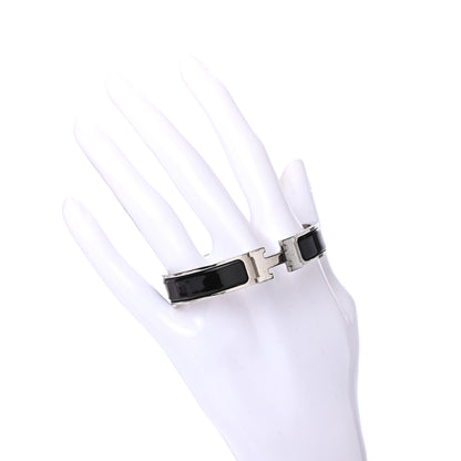 Hermes Enamel Narrow Clic Clac H Bracelet PM Black 2 of 4