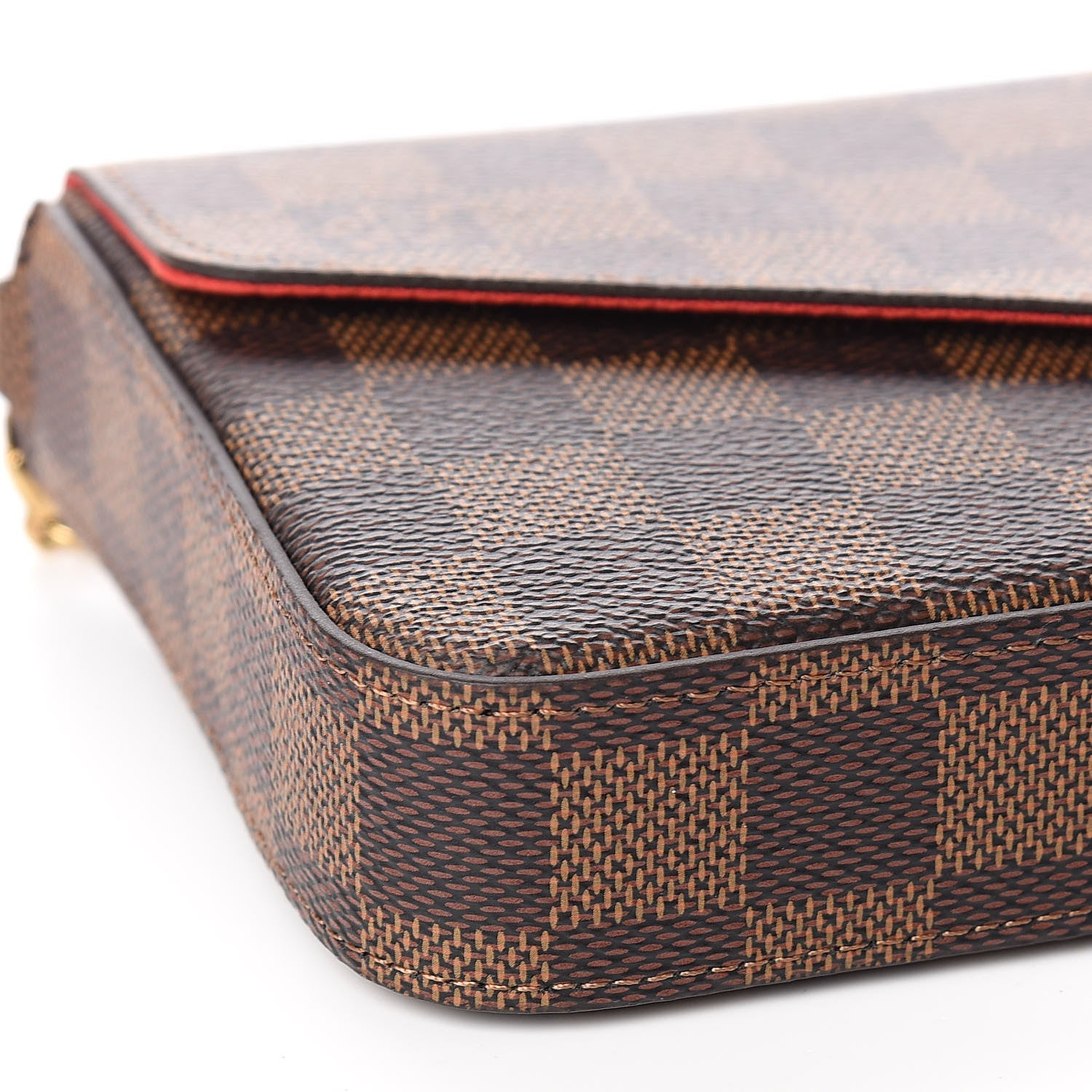 Louis Vuitton Damier Ebene Pochette Felicie Chain Wallet 8 of 11