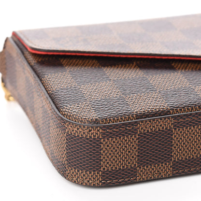Louis Vuitton Damier Ebene Pochette Felicie Chain Wallet 8 of 11