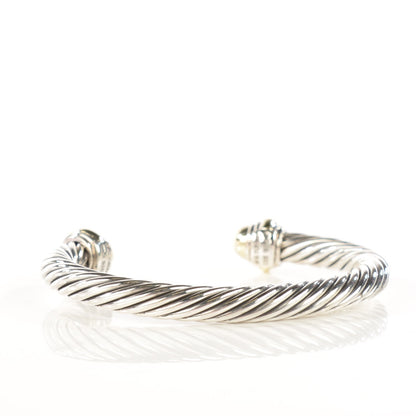 David Yurman Sterling Silver 14K Yellow Gold 7mm Cable Classics Bracelet 3 of 5