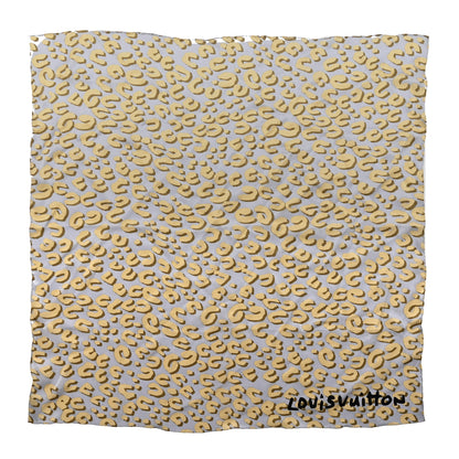Louis Vuitton Silk Leopard Scarf Gris 1 of 3