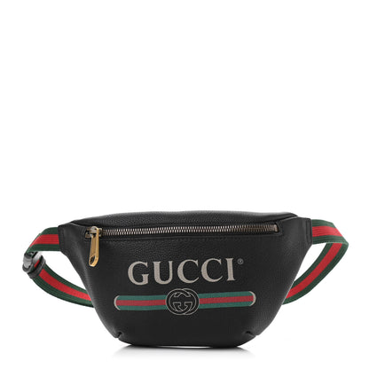 Gucci Grained Calfskin Small Logo Belt Bag Black 1 of 10