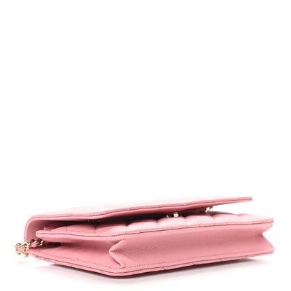 Chanel Caviar Quilted Wallet on Chain WOC Pink 4 of 10