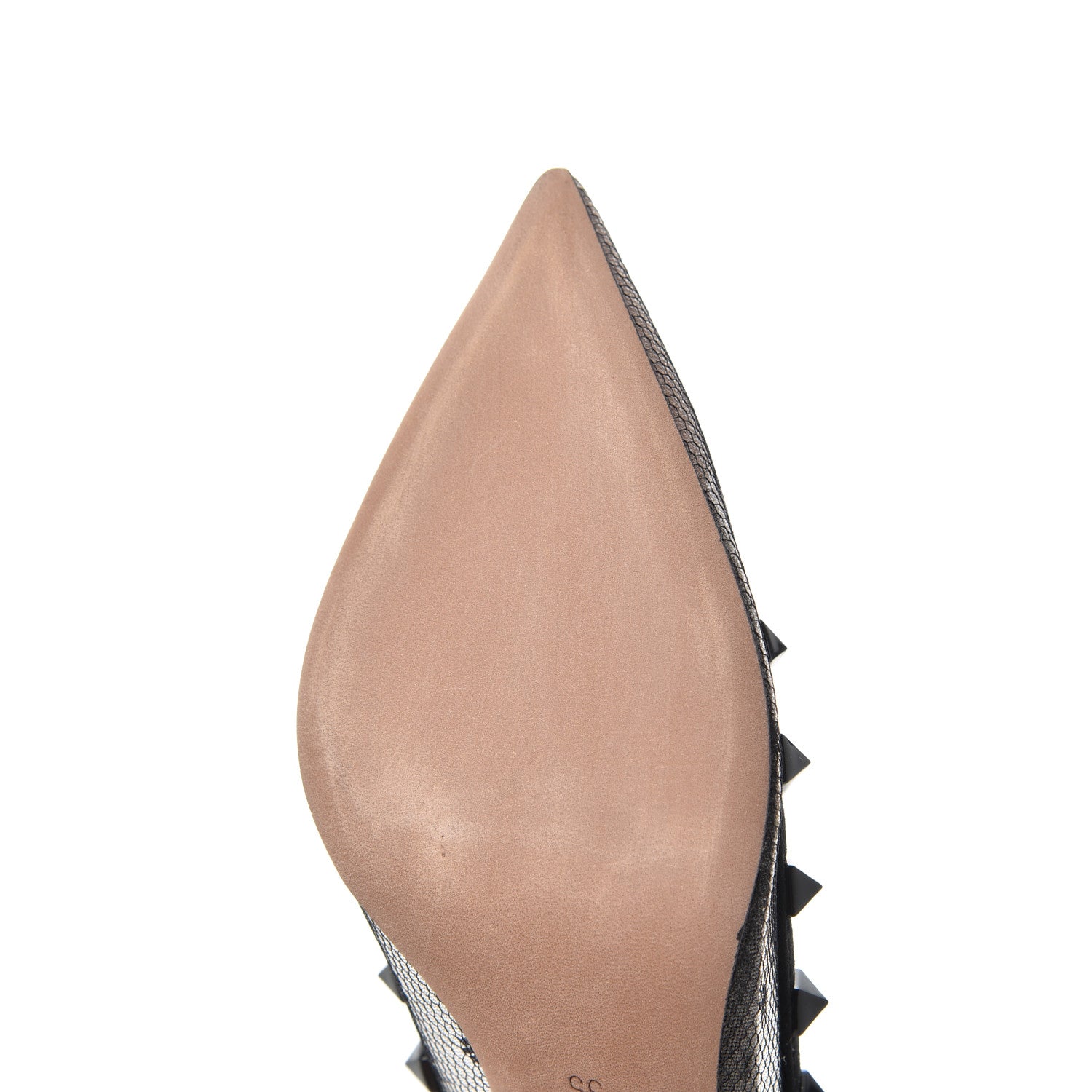 Valentino Garavani Mesh Point d'Esprit Calfskin Rockstud 85mm Pumps 35 Black 11 of 11