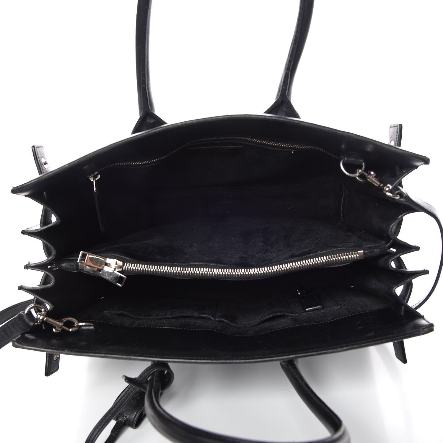 Saint Laurent Python Calfskin Embossed Small Sac de Jour Black 8 of 15