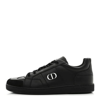 Christian Dior Calfskin Suede Logo Sneakers 37 Black 1 of 9