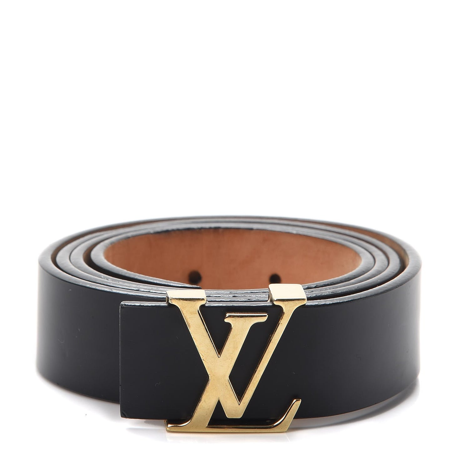 Calfskin 30mm LV Initiales Belt 100 40 Black