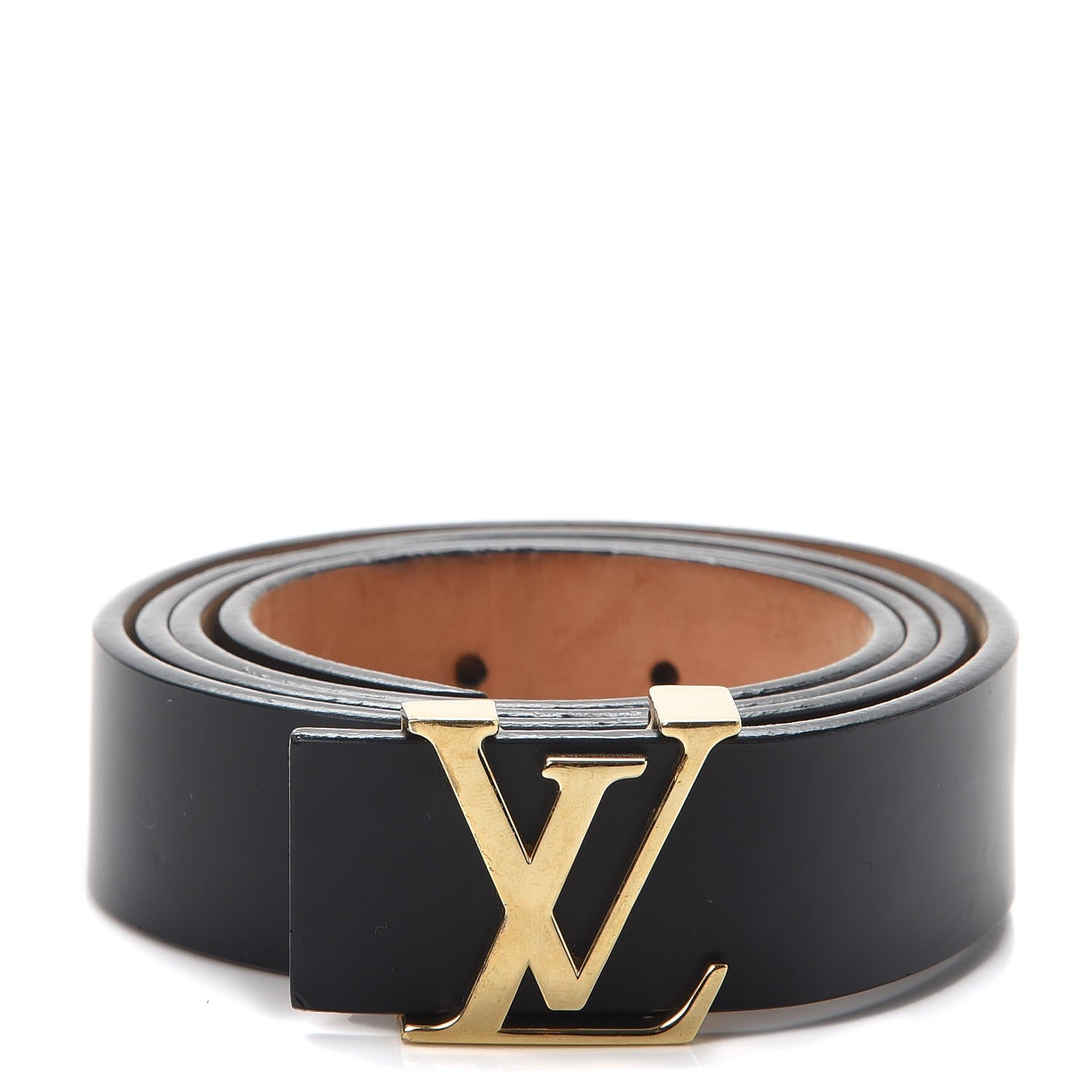 Louis Vuitton Calfskin 30mm LV Initiales Belt 100 40 Black 1 of 12
