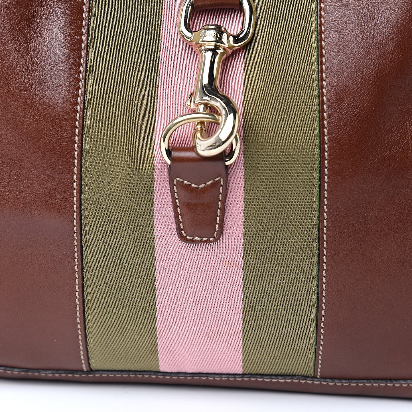 Calfskin Web Medium Jackie O Bouvier Hobo Brown