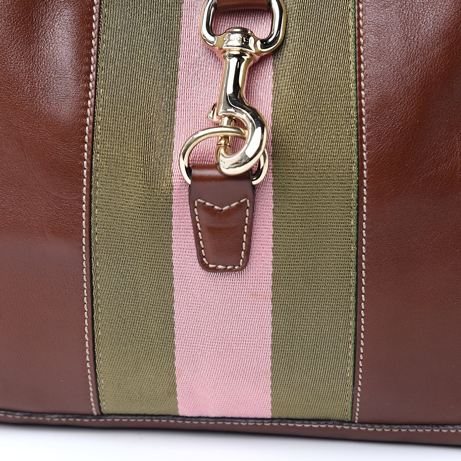 Gucci Calfskin Web Medium Jackie O Bouvier Hobo Brown 11 of 11