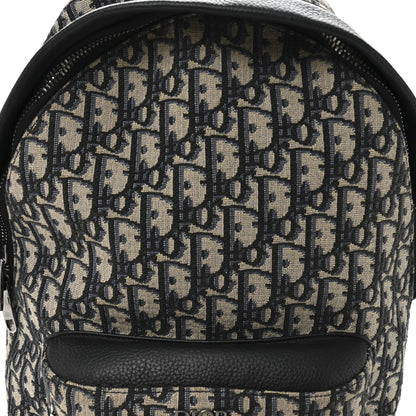 Christian Dior Oblique Calfskin Rider Kid's Backpack Beige Black 8 of 10