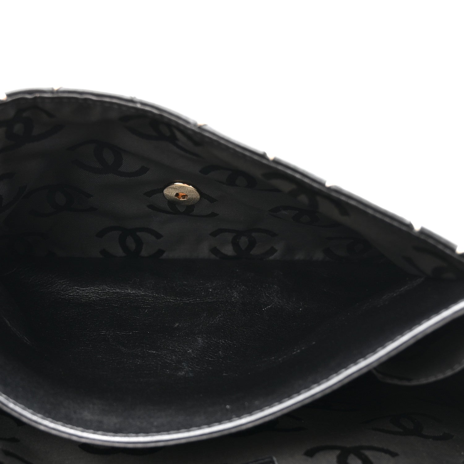 Chanel Calfskin Quilted Wild Stitch Large Top Handle Flap Black 6 of 14