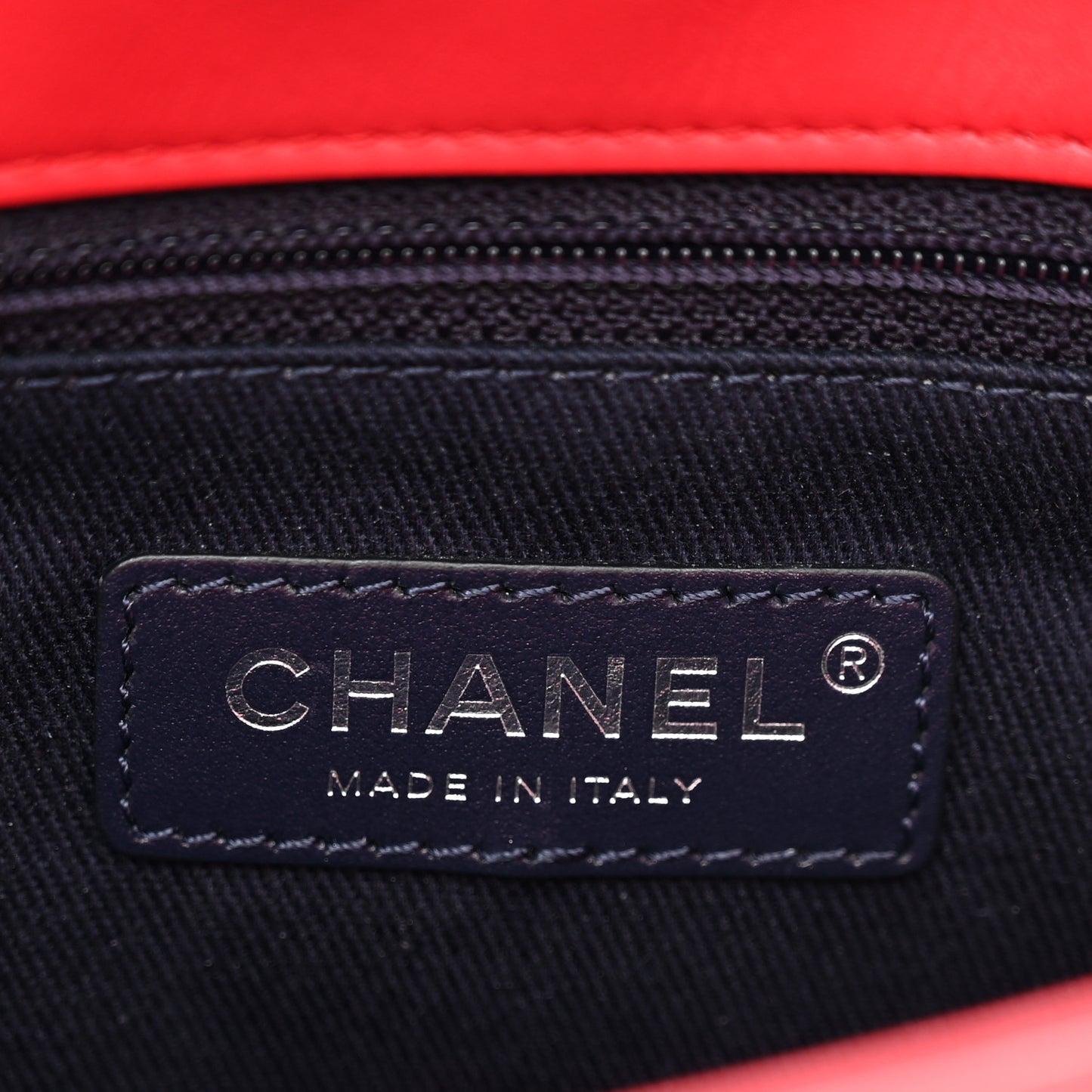 Aged Calfskin Quilted Express Zip Around Flap Red