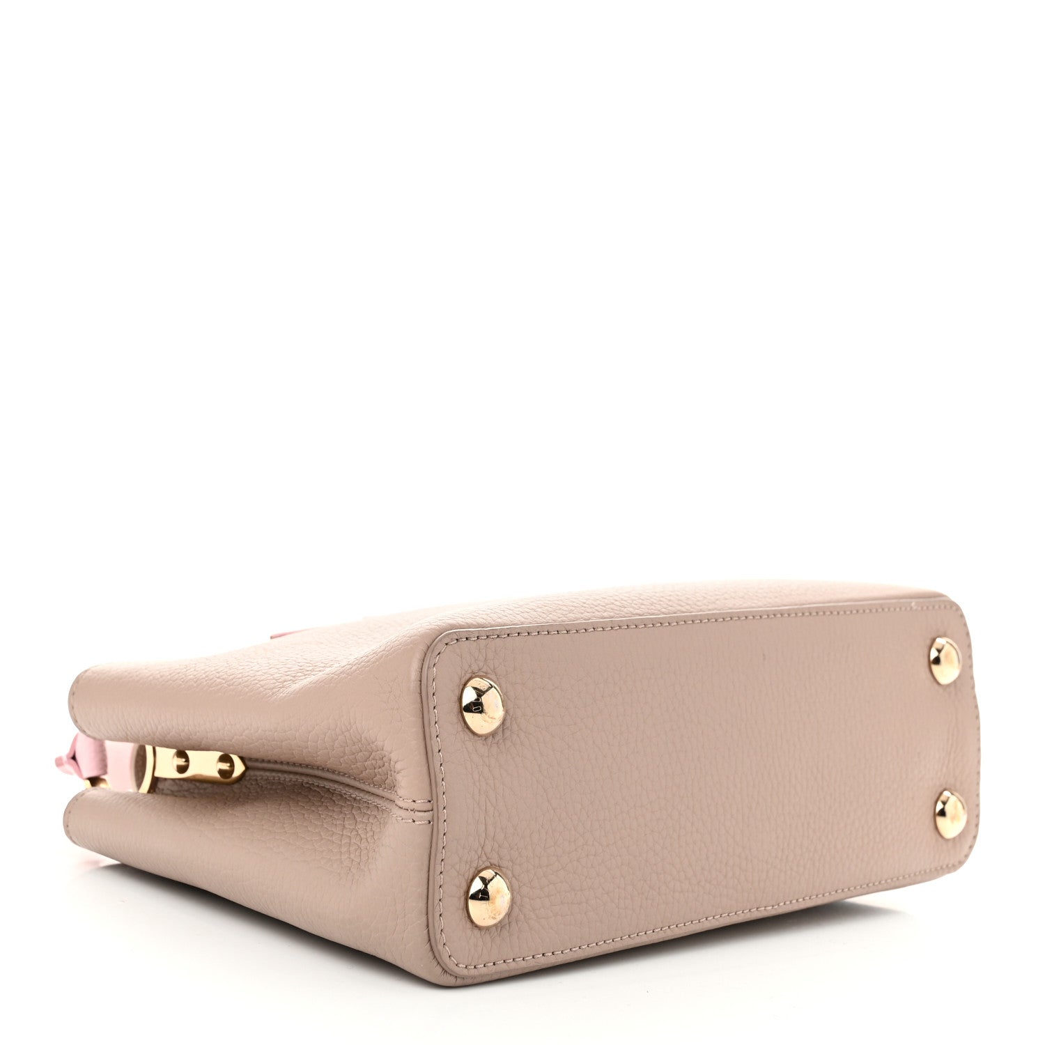 Louis Vuitton Taurillon Capucines BB Galet Creme Rose 4 of 9