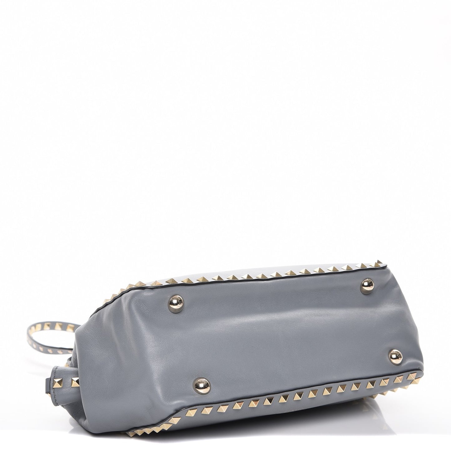 Vitello Small Rockstud Tote Grey