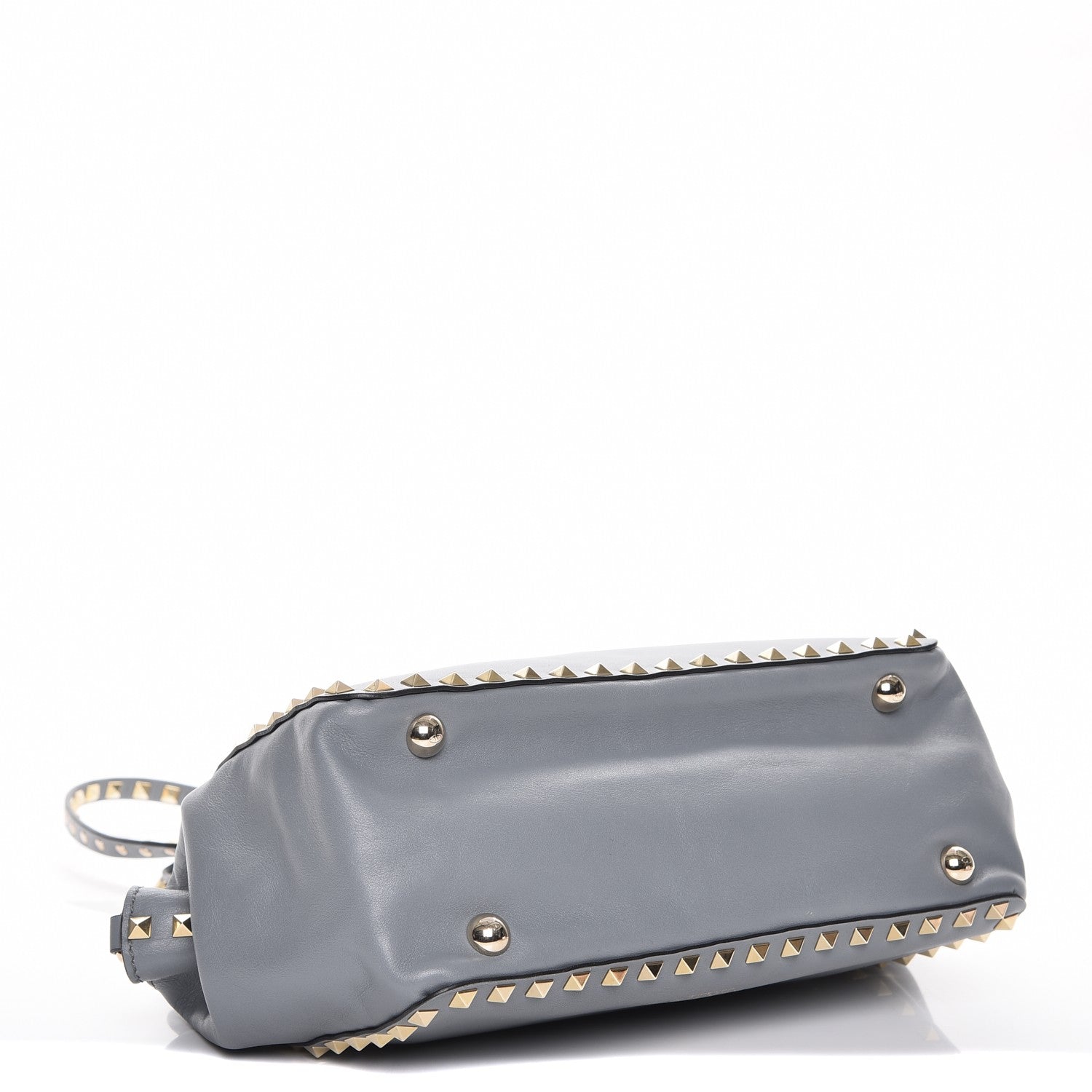 Valentino Garavani Vitello Small Rockstud Tote Grey 5 of 10