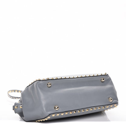 Valentino Garavani Vitello Small Rockstud Tote Grey 5 of 10